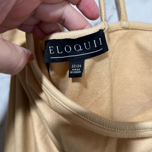 ELOQUII Asymmetric Strapped Ribbed Dress - Picture 4 of 9